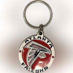 💥Vintage Atlanta Falcons NFL Football 3D Enamel Metal Split Ring Key Chain 2004